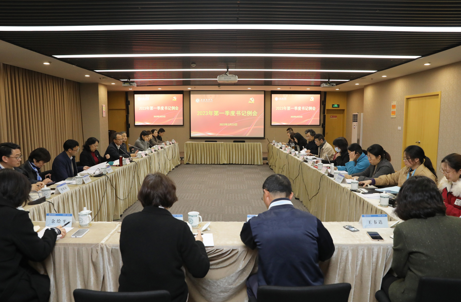学校召开2023年度第一季度书记例会